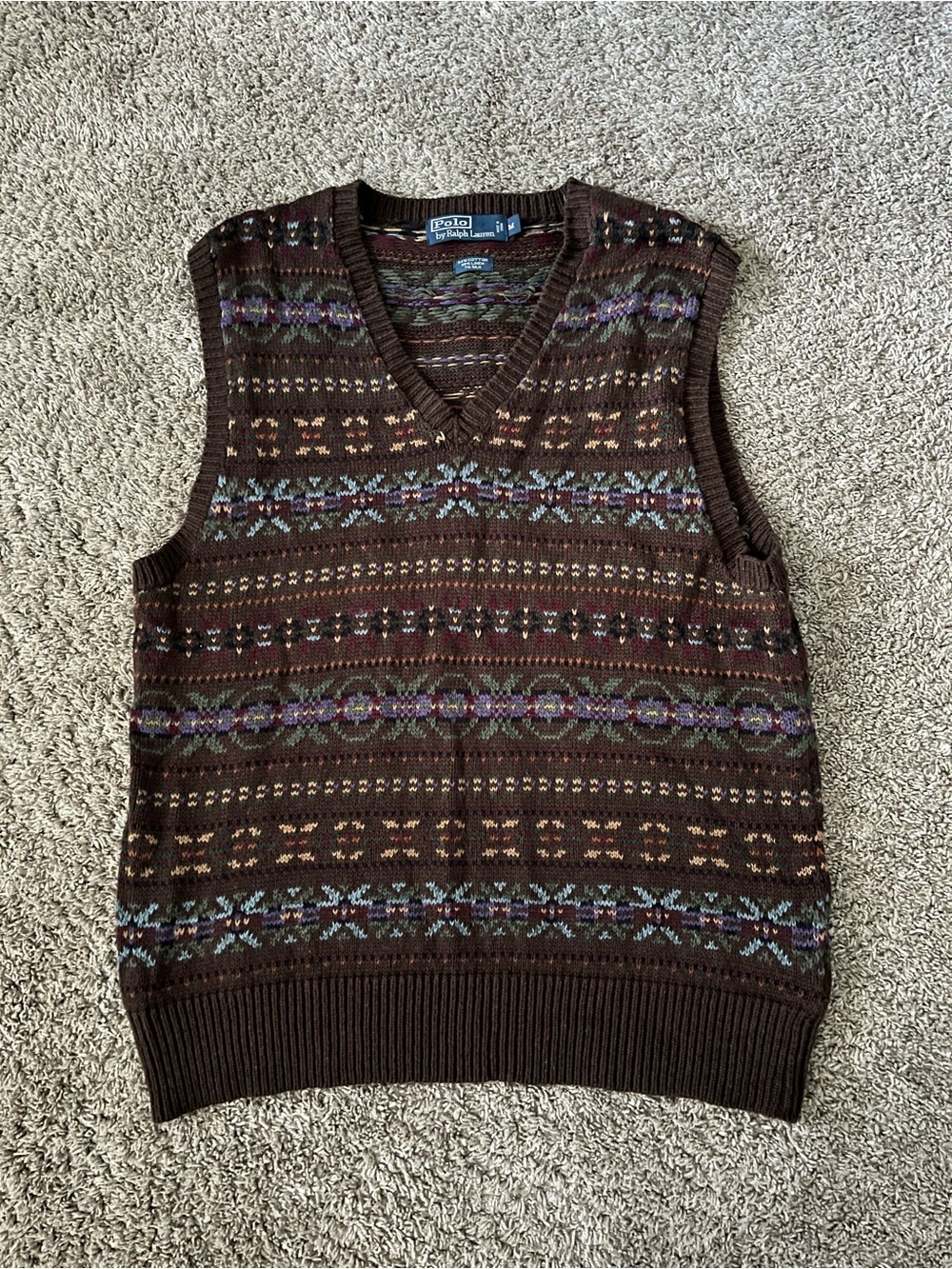 Ralph Lauren Circa Collection 2010 Patterned Sweater Vest - Size M